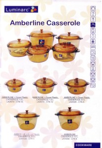 Luminarc Cookware Amberline ALAT  MASAK  BERBAHAN GELAS 